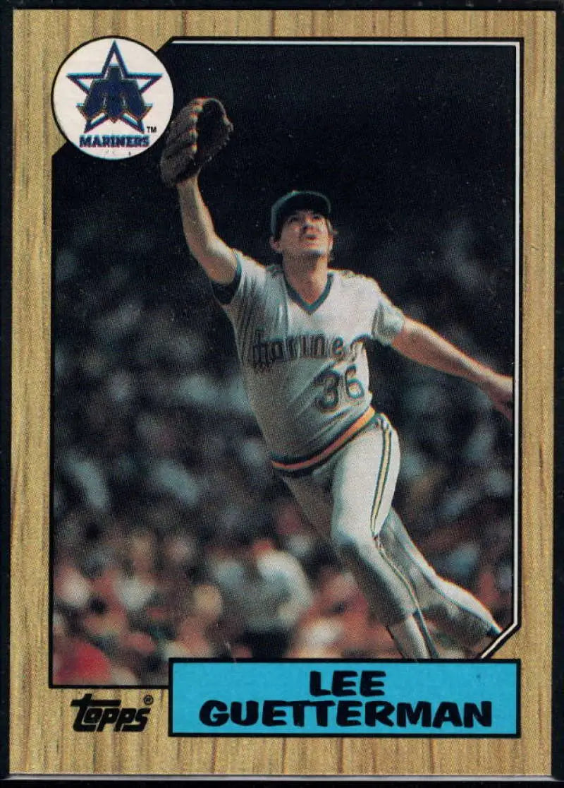 1987 Topps #307 Lee Guetterman EX Excellent RC Rookie Seattle Mariners Baseball Card - Baseball Card Single