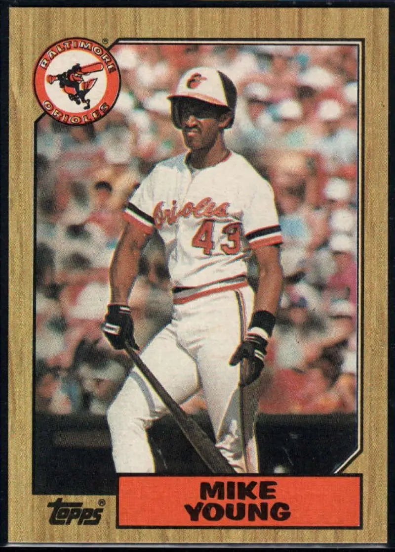1987 Topps #309 Mike Young EX Excellent Baltimore Orioles Baseball Card - Baseball Card Single