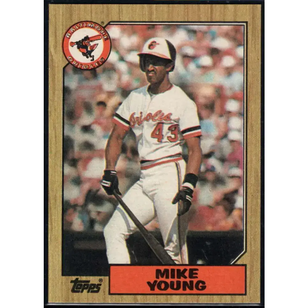1987 Topps #309 Mike Young EX Excellent Baltimore Orioles Baseball Card - Baseball Card Single