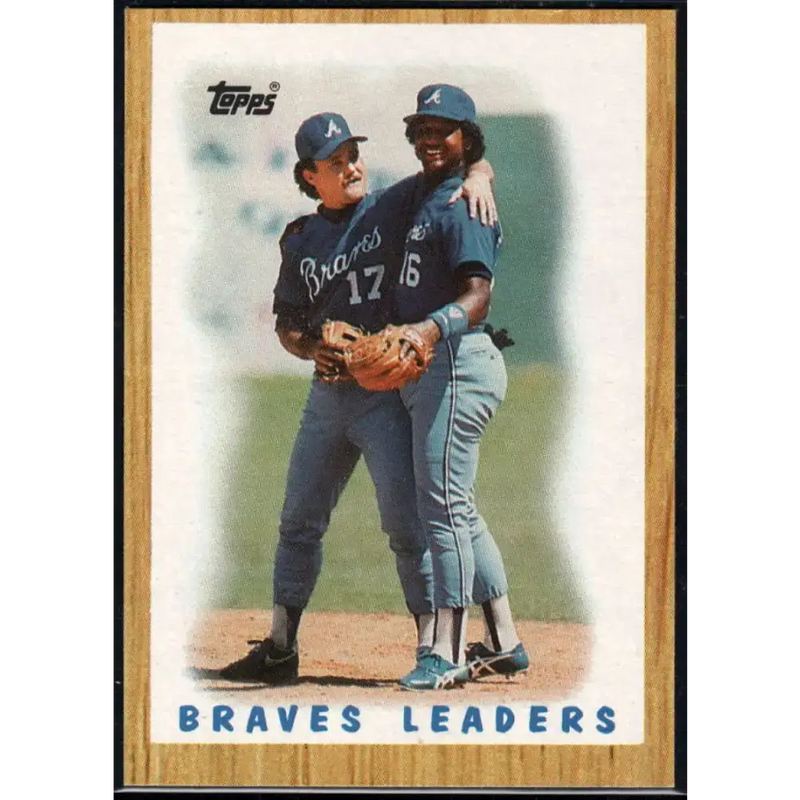 1987 Topps #31 Glenn Hubbard/Rafael Ramirez EX Excellent Atlanta Braves Baseball Card - Baseball Card Single