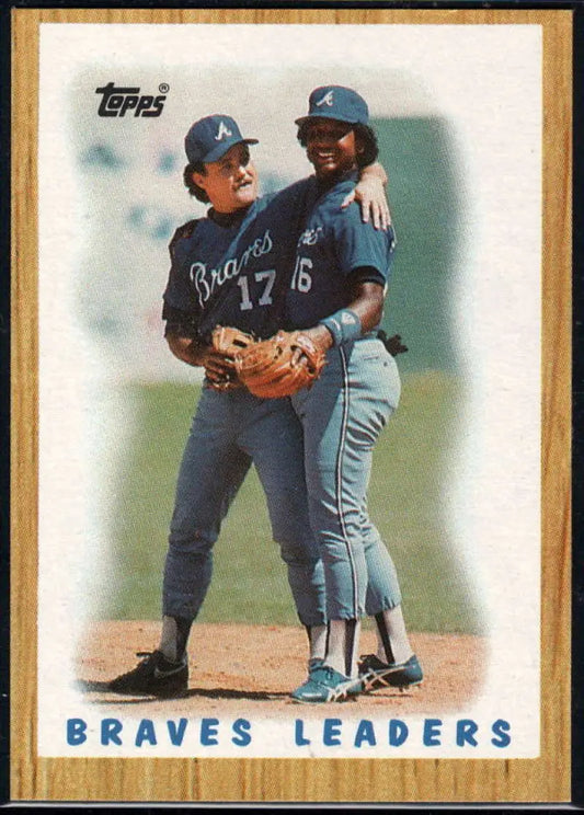 1987 Topps #31 Glenn Hubbard/Rafael Ramirez EX Excellent Atlanta Braves Baseball Card - Baseball Card Single