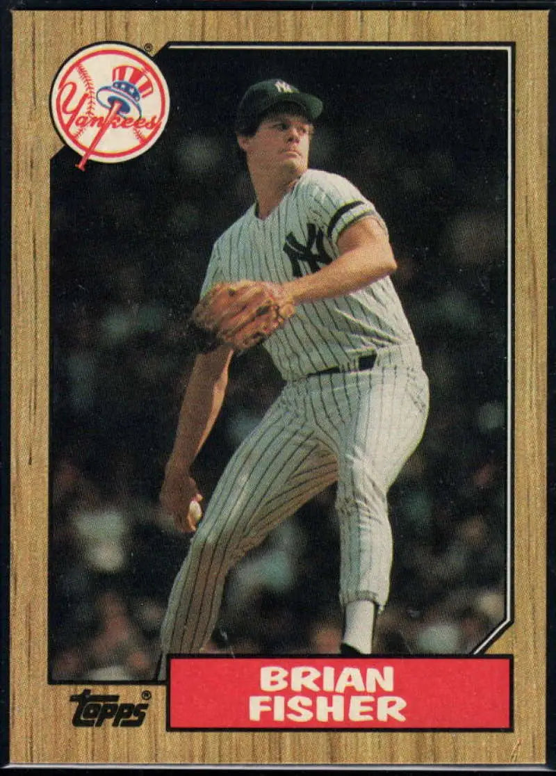 1987 Topps #316 Brian Fisher EX Excellent New York Yankees Baseball Card - Baseball Card Single