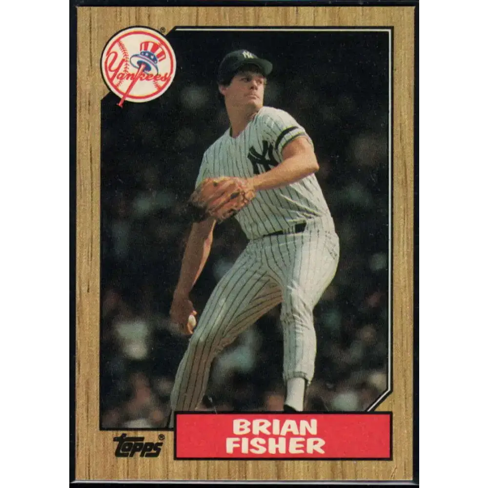 1987 Topps #316 Brian Fisher EX Excellent New York Yankees Baseball Card - Baseball Card Single