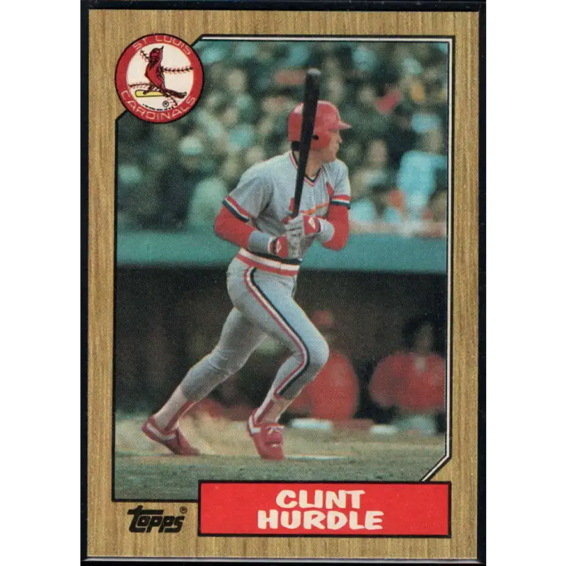 1987 Topps #317 Clint Hurdle EX Excellent St. Louis Cardinals Baseball Card - Baseball Card Single