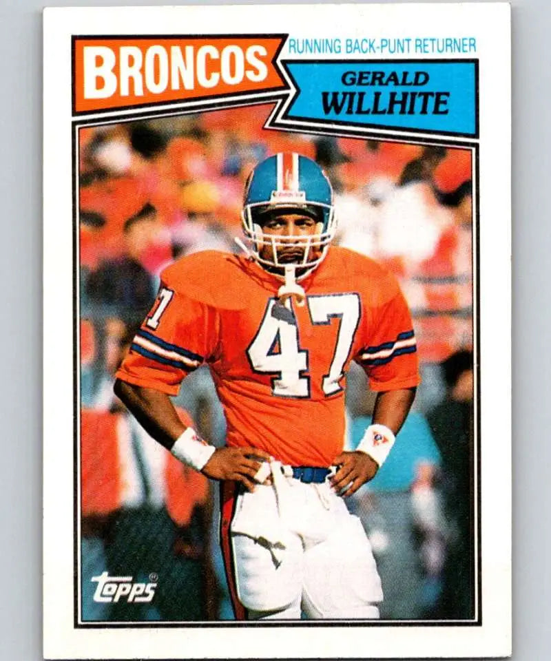 1987 Topps #32 Gerald Willhite EX Excellent Denver Broncos Football Card - Football Card Single