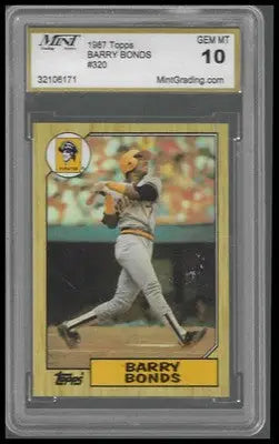 1987 Topps #320 Barry Bonds Rookie MINT GEM/MT 10 - Baseball Card Single