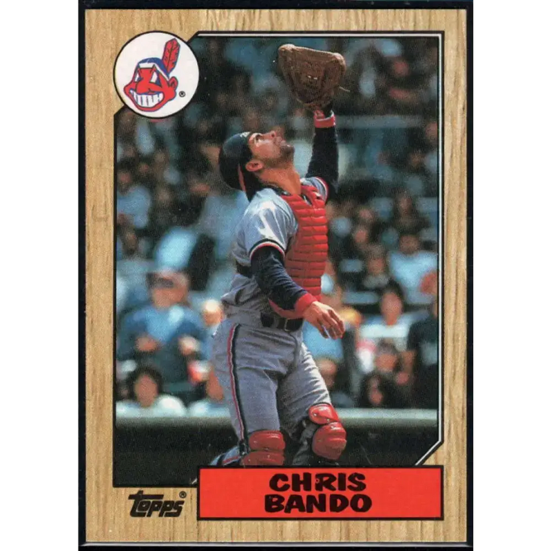 1987 Topps #322 Chris Bando EX Excellent Cleveland Indians Baseball Card - Baseball Card Single