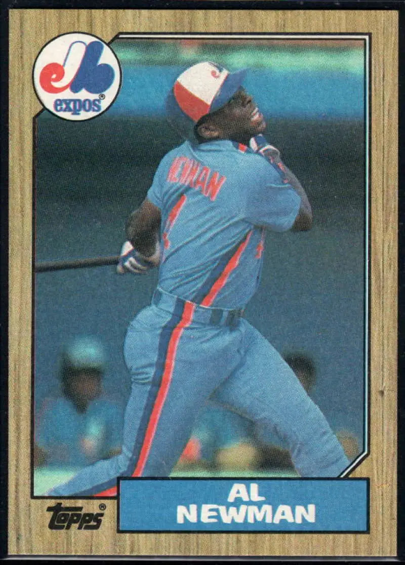 1987 Topps #323 Al Newman EX Excellent RC Rookie Montreal Expos Baseball Card - Baseball Card Single