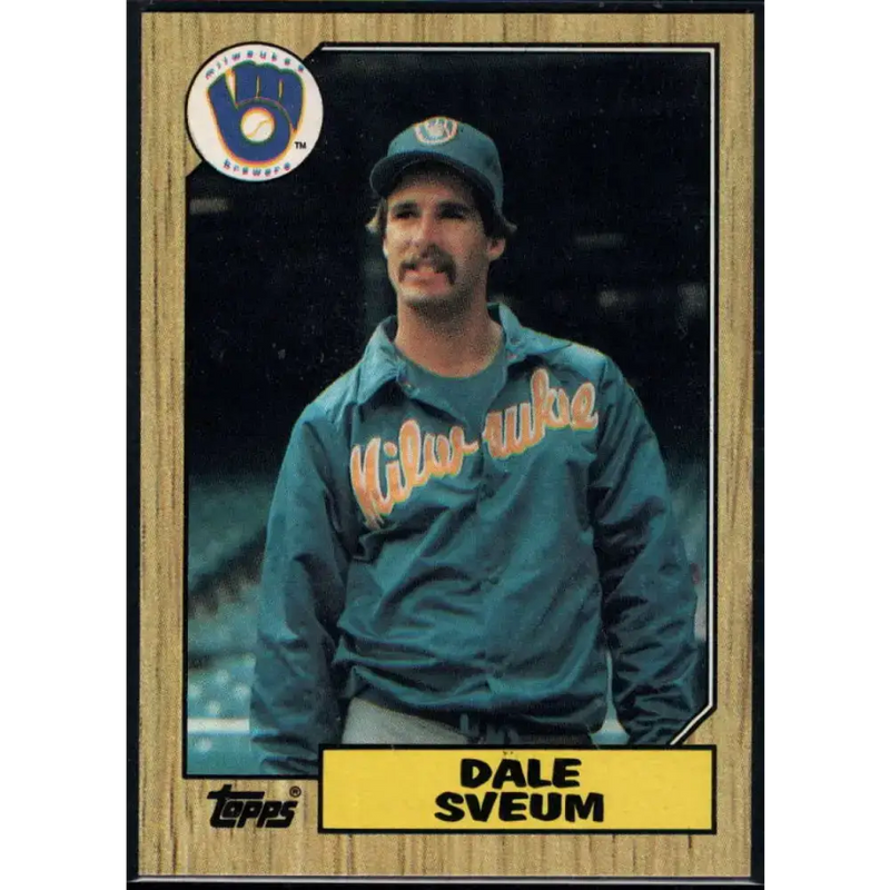 1987 Topps #327 Dale Sveum EX Excellent Milwaukee Brewers Baseball Card - Baseball Card Single