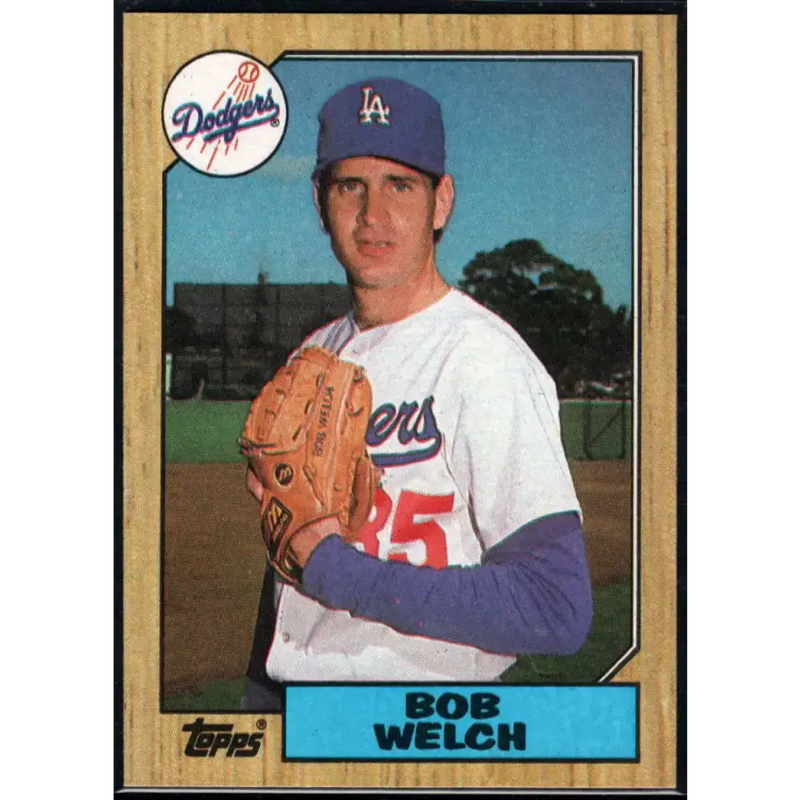 1987 Topps #328 Bob Welch EX Excellent Los Angeles Dodgers Baseball Card - Baseball Card Single