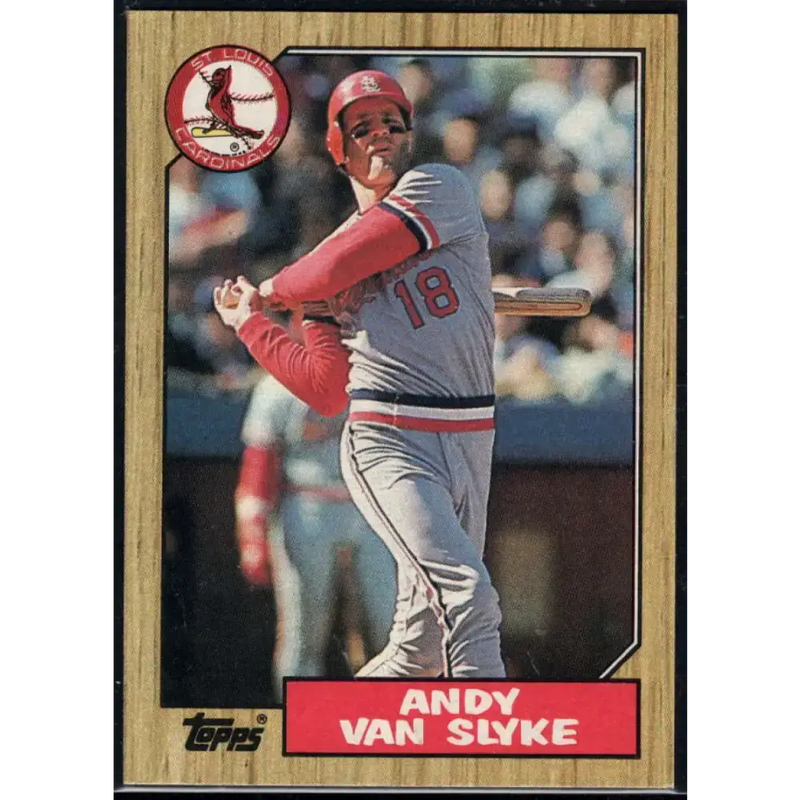 1987 Topps #33 Andy Van Slyke EX Excellent St. Louis Cardinals Baseball Card - Baseball Card Single