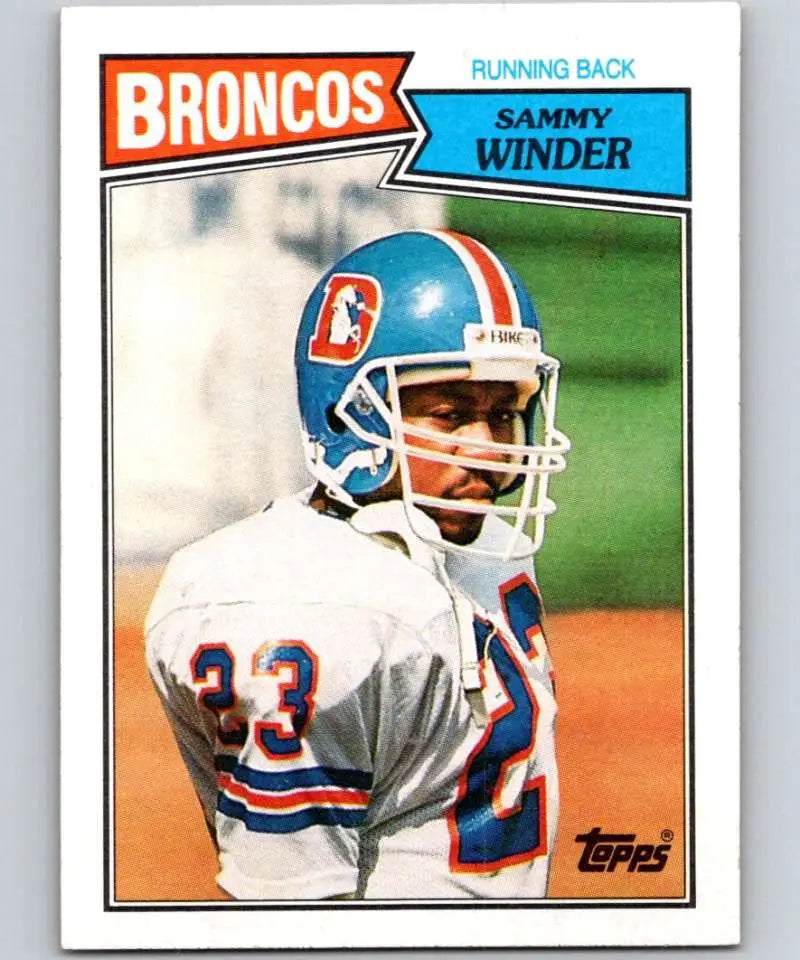 1987 Topps #33 Sammy Winder EX Excellent Denver Broncos Football Card - Football Card Single