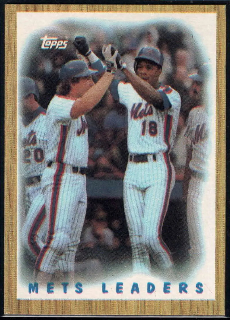1987 Topps #331 Gary Carter/Darryl Strawberry EX Excellent New York Mets Baseball Card - Baseball Card Single