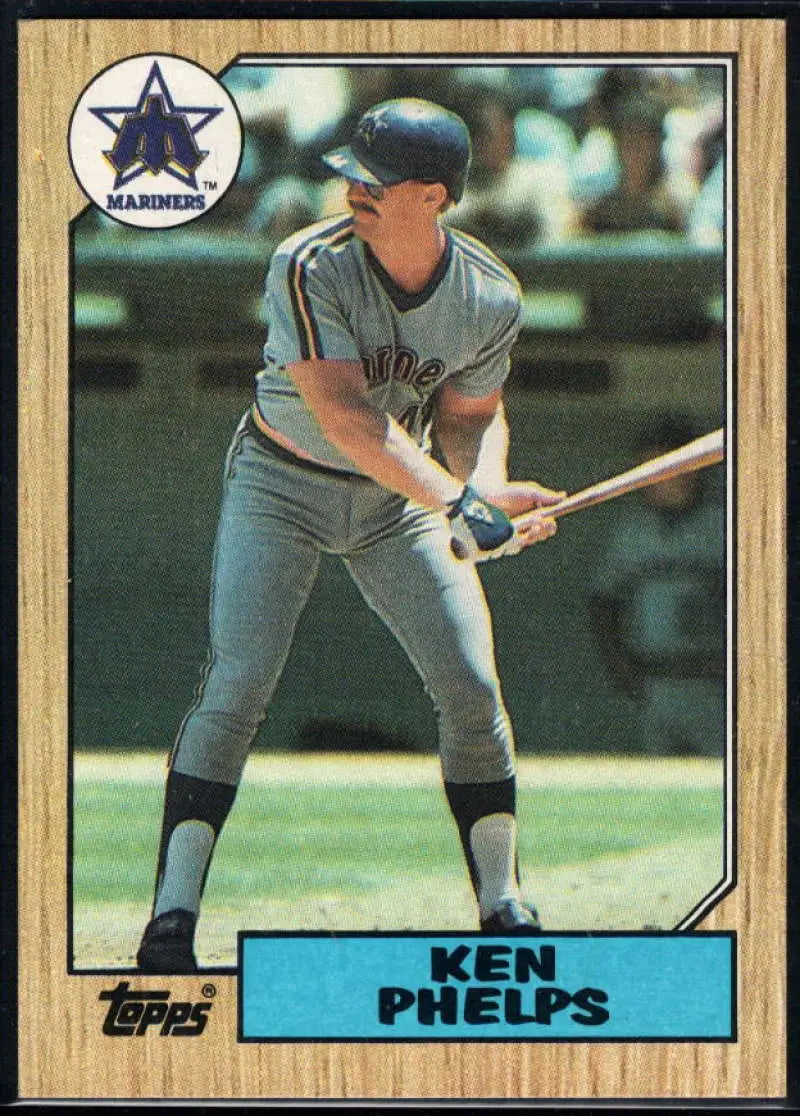 1987 Topps #333 Ken Phelps EX Excellent Seattle Mariners Baseball Card - Baseball Card Single