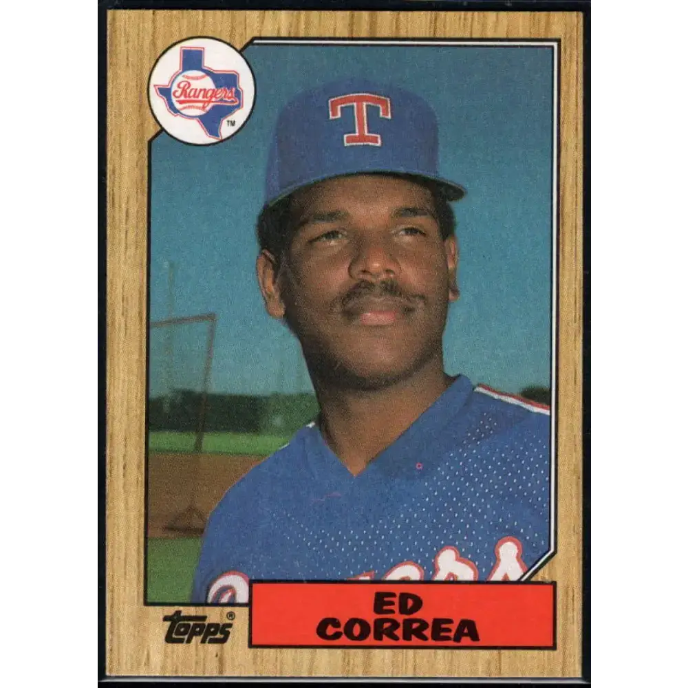 1987 Topps #334 Ed Correa EX Excellent RC Rookie Texas Rangers Baseball Card - Baseball Card Single