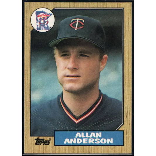 1987 Topps #336 Allan Anderson EX Excellent RC Rookie Minnesota Twins Baseball Card