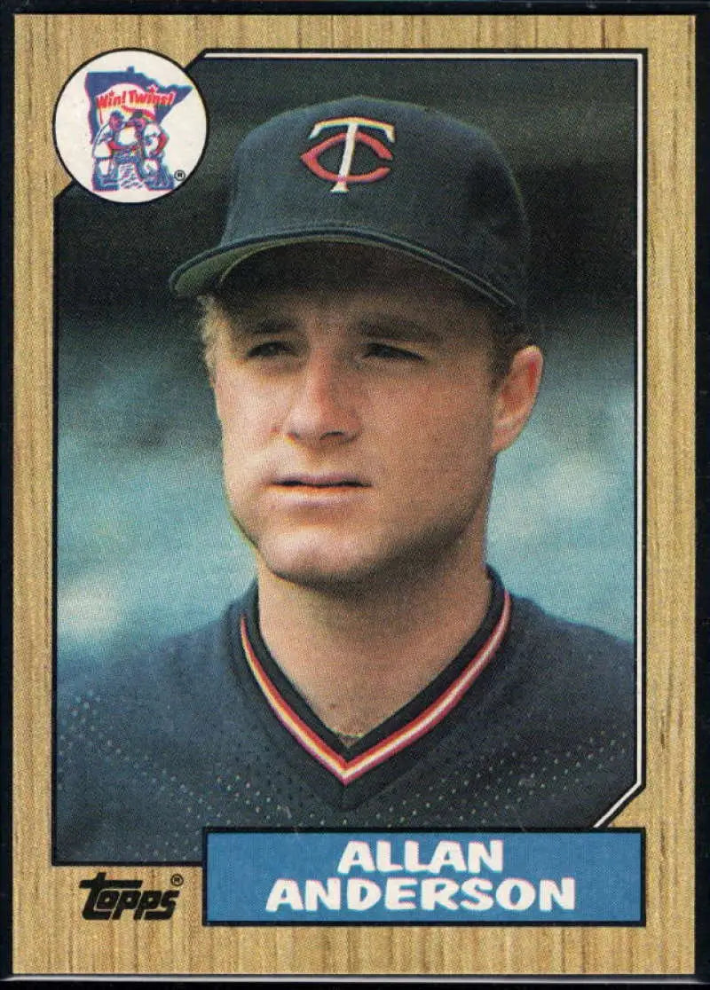 1987 Topps #336 Allan Anderson EX Excellent RC Rookie Minnesota Twins Baseball Card - Baseball Card Single