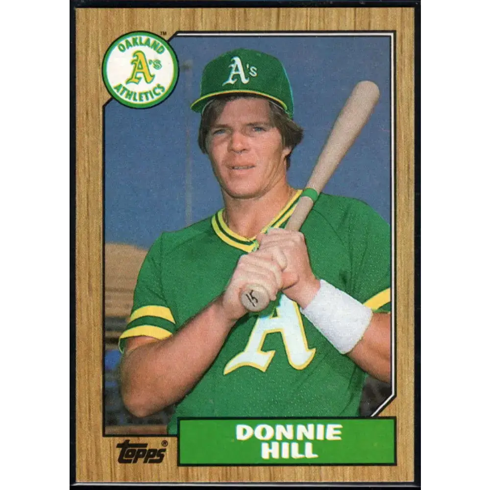 1987 Topps #339 Donnie Hill EX Excellent Oakland Athletics Baseball Card