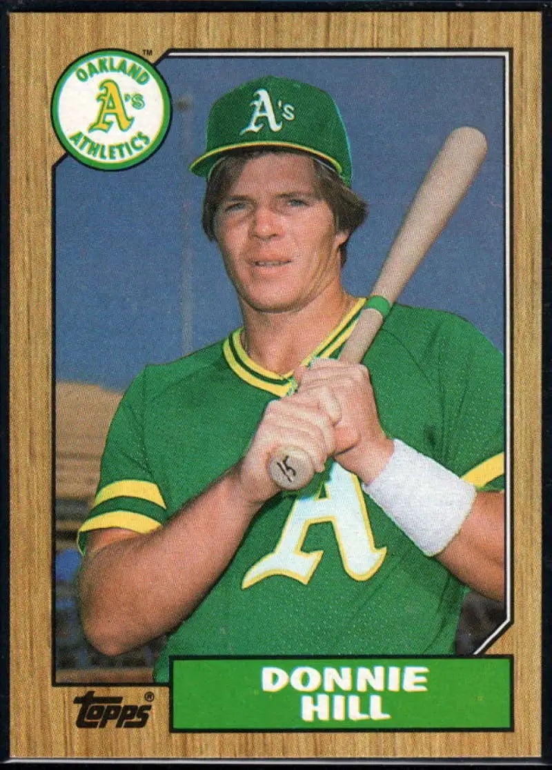 1987 Topps #339 Donnie Hill EX Excellent Oakland Athletics Baseball Card - Baseball Card Single