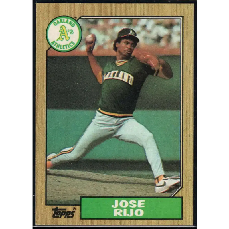 1987 Topps #34 Jose Rijo EX Excellent Oakland Athletics Baseball Card