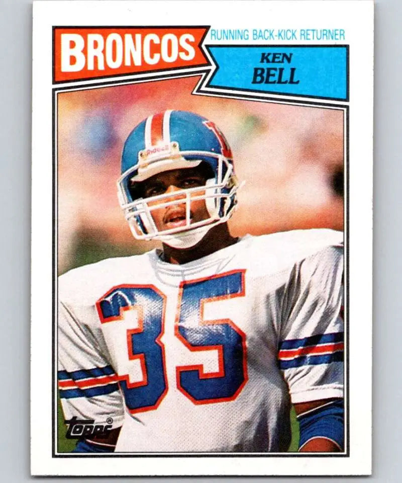 1987 Topps #34 Ken Bell EX Excellent Denver Broncos Football Card - Football Card Single