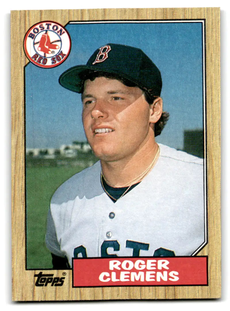 1987 Topps #340 Roger Clemens EX Excellent Boston Red Sox Baseball Card - Baseball Card Single