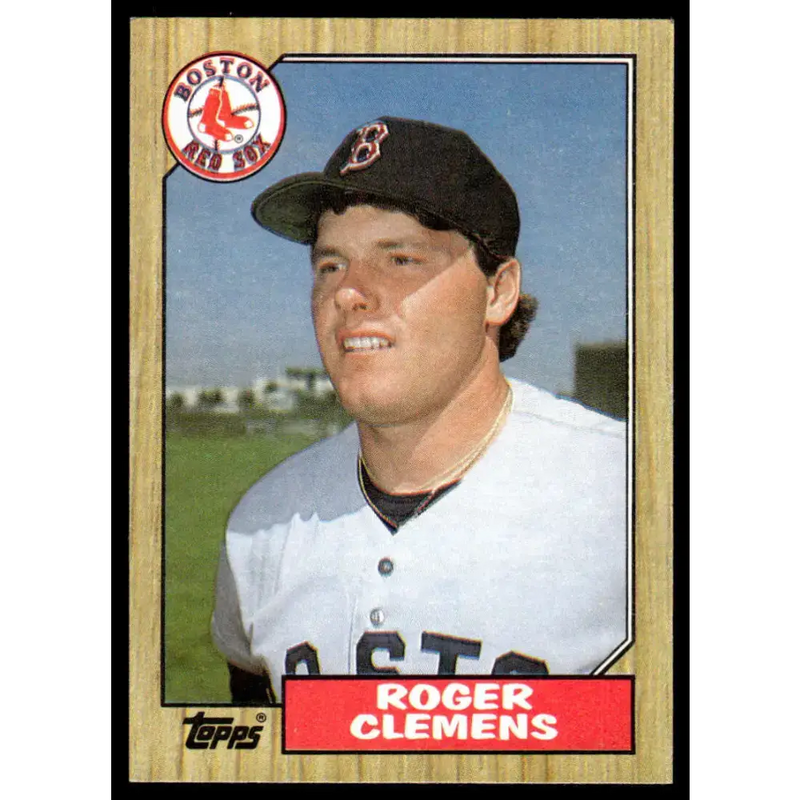1987 Topps #340 Roger Clemens EX/NM Boston Red Sox Baseball Card - Baseball Card Single