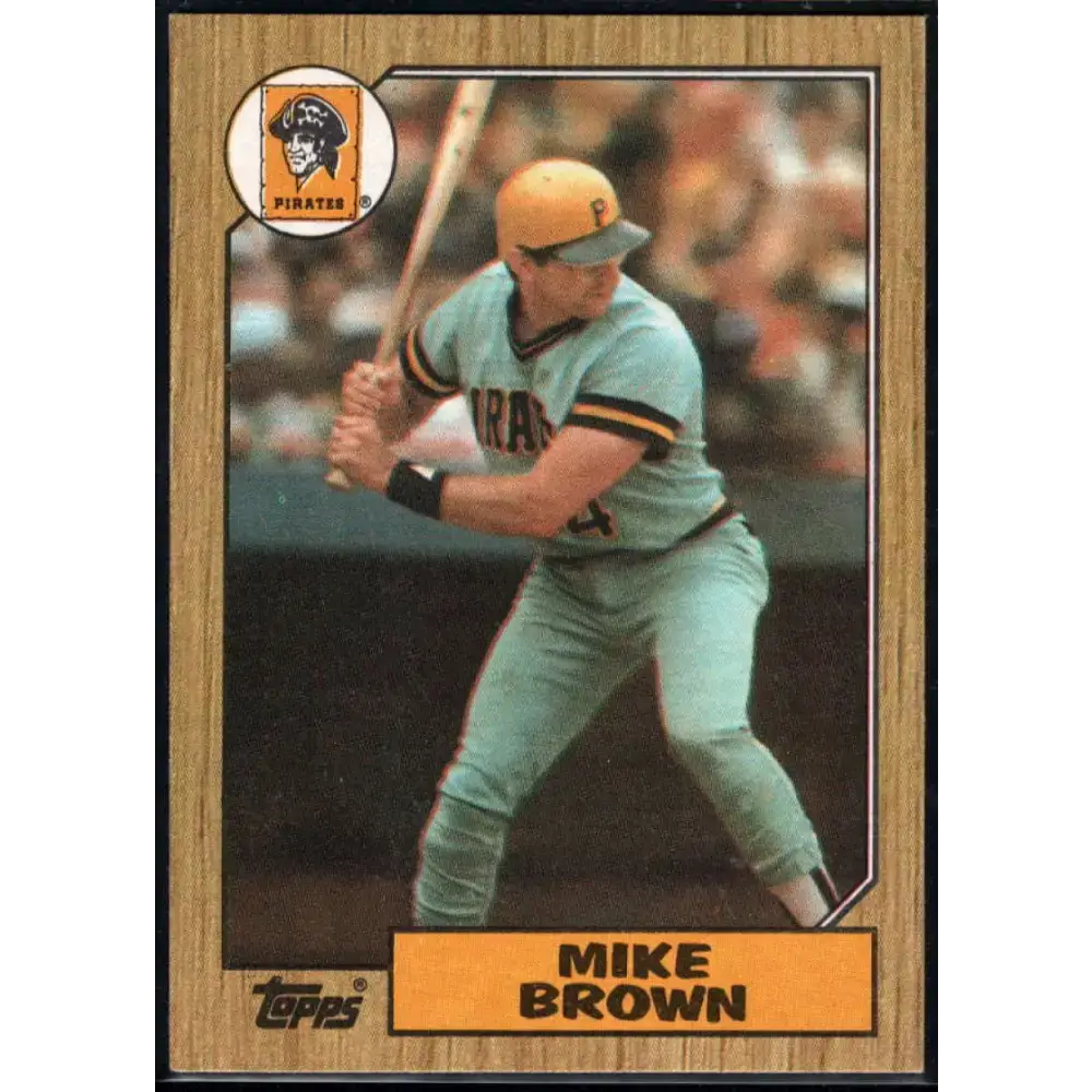 1987 Topps #341 Mike Brown EX Excellent Pittsburgh Pirates Baseball Card - Baseball Card Single