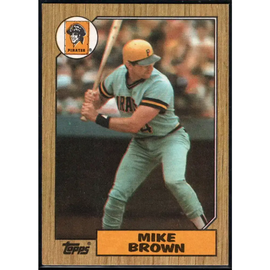 1987 Topps #341 Mike Brown EX Excellent Pittsburgh Pirates Baseball Card - Baseball Card Single
