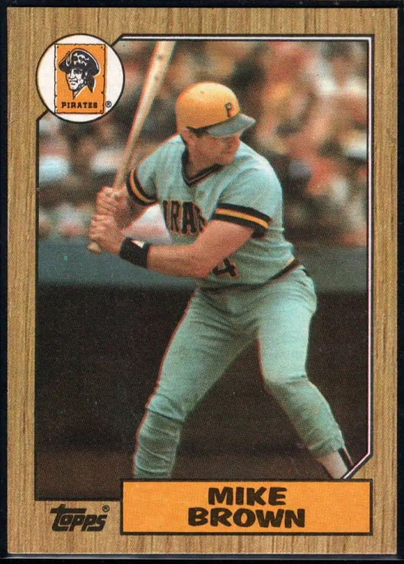1987 Topps #341 Mike Brown EX Excellent Pittsburgh Pirates Baseball Card - Baseball Card Single