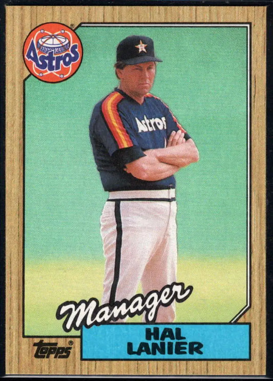 1987 Topps #343 Hal Lanier EX Excellent Houston Astros Baseball Card - Baseball Card Single