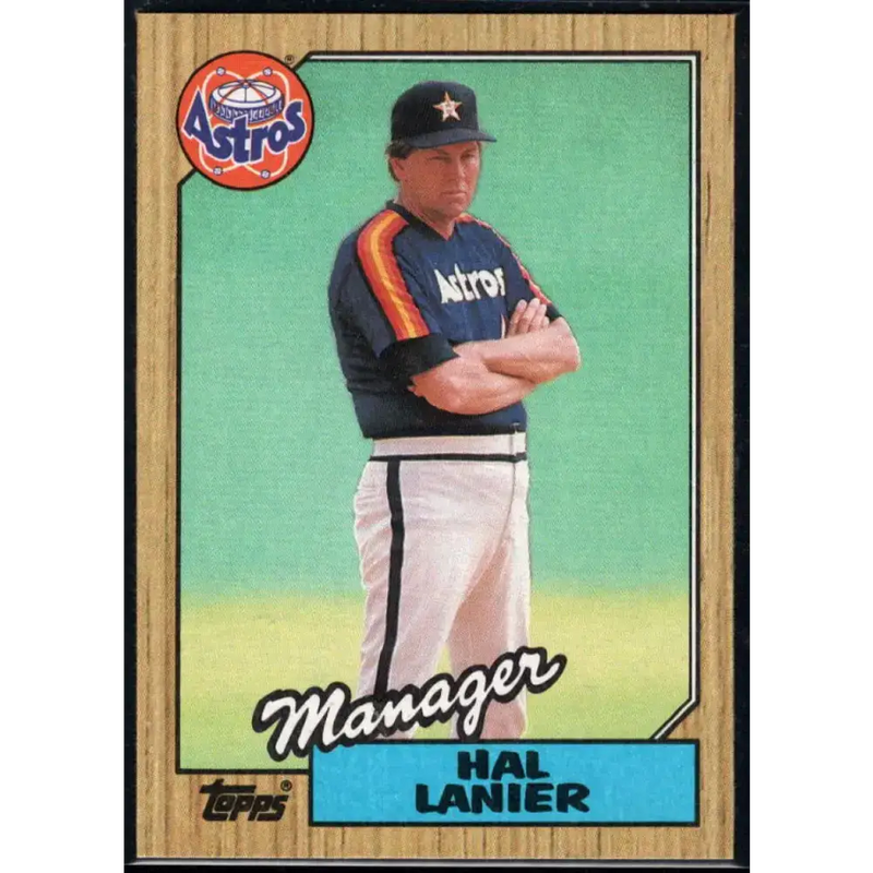 1987 Topps #343 Hal Lanier EX Excellent Houston Astros Baseball Card - Baseball Card Single