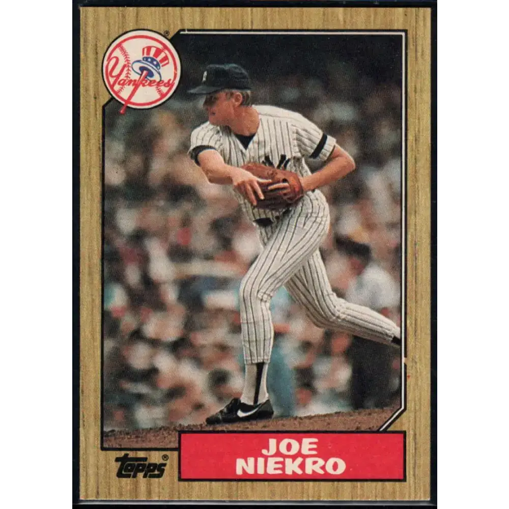 1987 Topps #344 Joe Niekro EX Excellent New York Yankees Baseball Card - Baseball Card Single