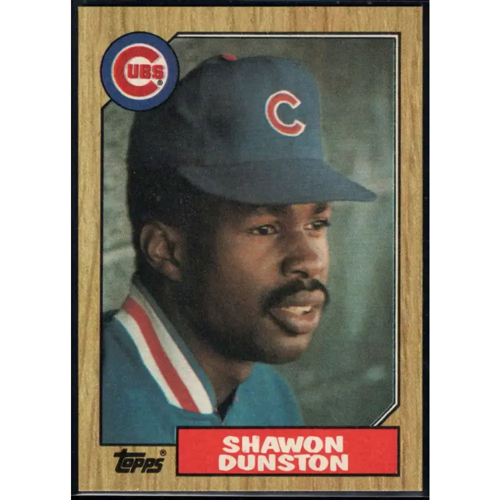 1987 Topps #346 Shawon Dunston EX Excellent Chicago Cubs Baseball Card - Baseball Card Single