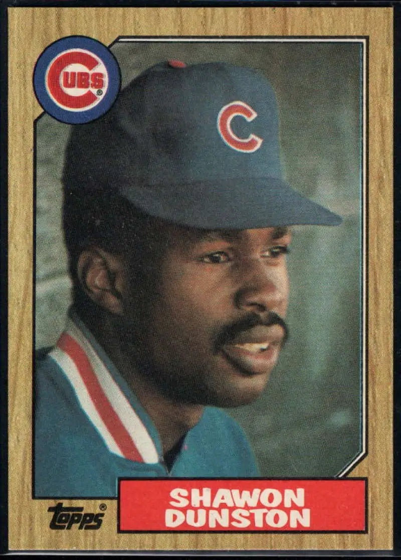 1987 Topps #346 Shawon Dunston EX Excellent Chicago Cubs Baseball Card - Baseball Card Single