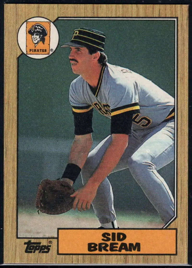 1987 Topps #35 Sid Bream EX Excellent Pittsburgh Pirates Baseball Card - Baseball Card Single