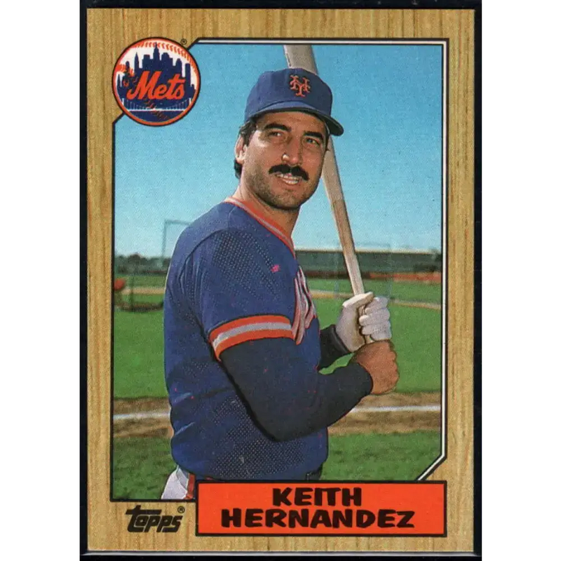 1987 Topps #350 Keith Hernandez EX Excellent New York Mets Baseball Card - Baseball Card Single