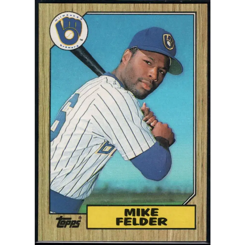 1987 Topps #352 Mike Felder EX Excellent Milwaukee Brewers Baseball Card - Baseball Card Single