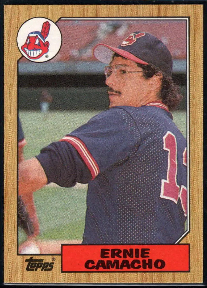 1987 Topps #353 Ernie Camacho EX Excellent Cleveland Indians Baseball Card - Baseball Card Single