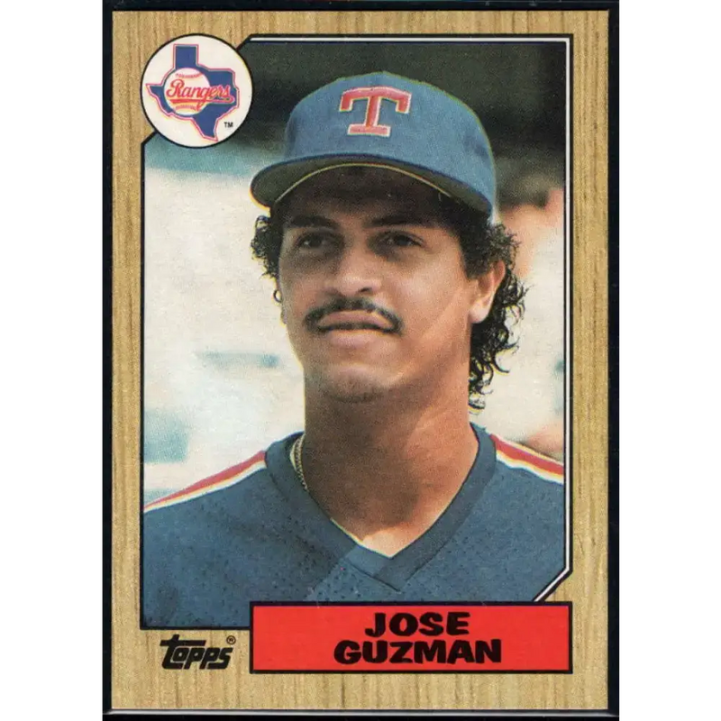 1987 Topps #363 Jose Guzman EX Excellent Texas Rangers Baseball Card - Baseball Card Single