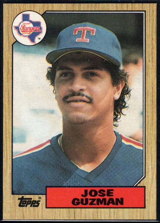 1987 Topps #363 Jose Guzman EX Excellent Texas Rangers Baseball Card - Baseball Card Single