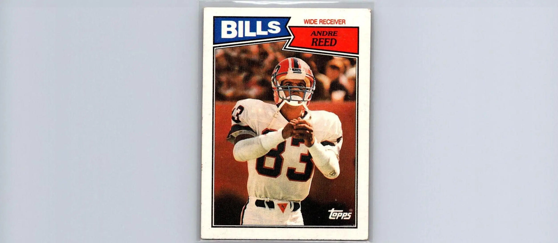 Andre Reed trading card from the 1987 Topps #365 collection features football star