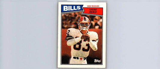 Andre Reed trading card from the 1987 Topps #365 collection features football star