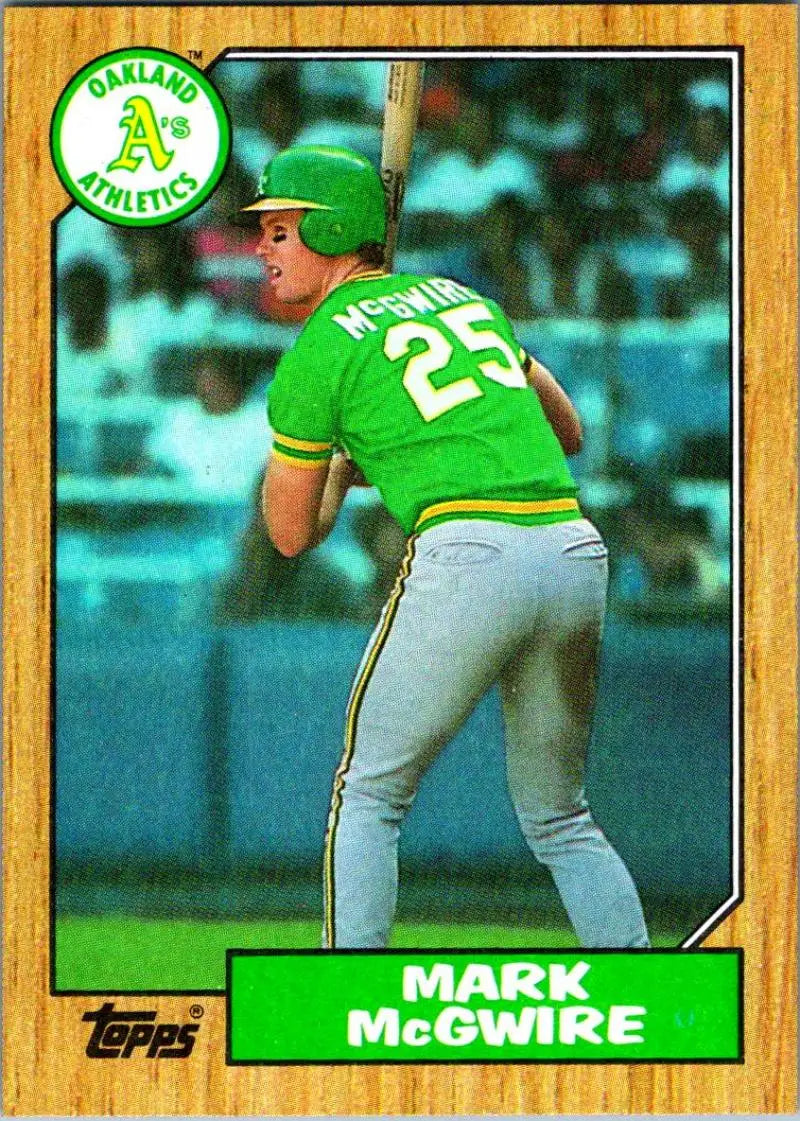1987 Topps #366 Mark McGwire EX Excellent Oakland Athletics Baseball Card - Baseball Card Single