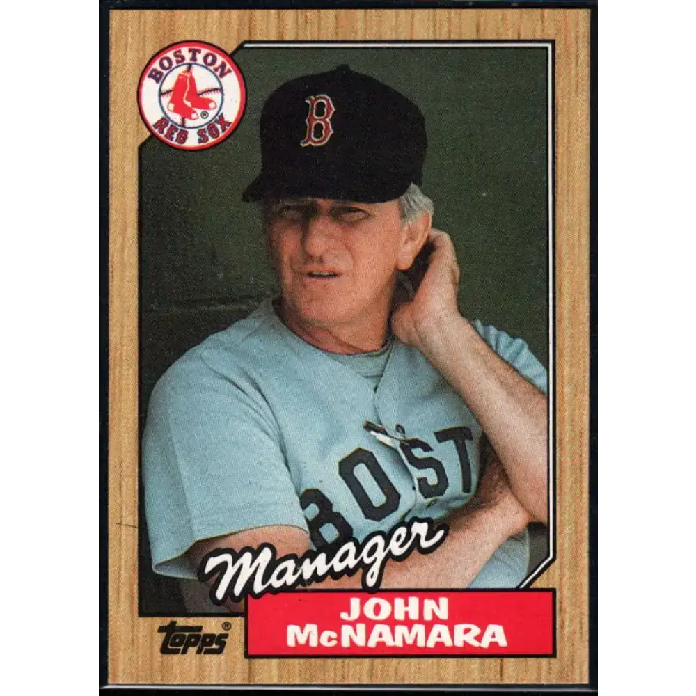 1987 Topps #368 John McNamara EX Excellent Boston Red Sox Baseball Card - Baseball Card Single