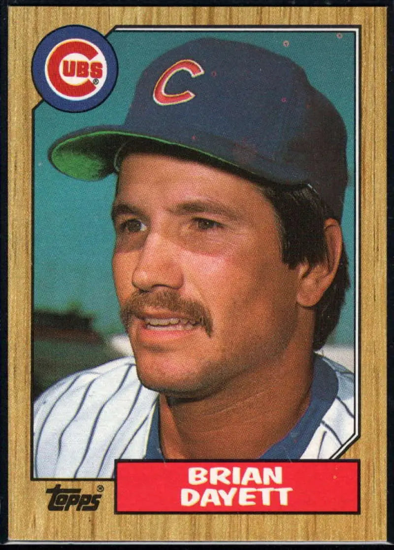 1987 Topps #369 Brian Dayett EX Excellent Chicago Cubs Baseball Card - Baseball Card Single