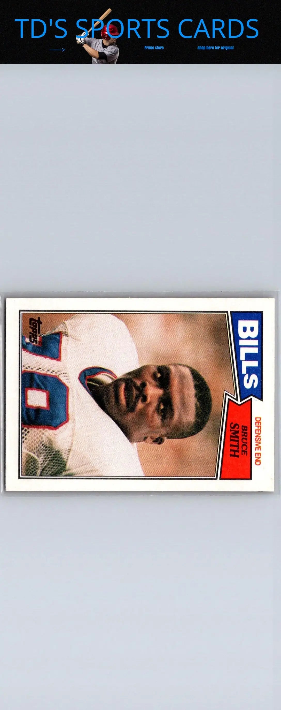 Bruce Smith 1987 Topps #369 trading card showcasing the legendary football player