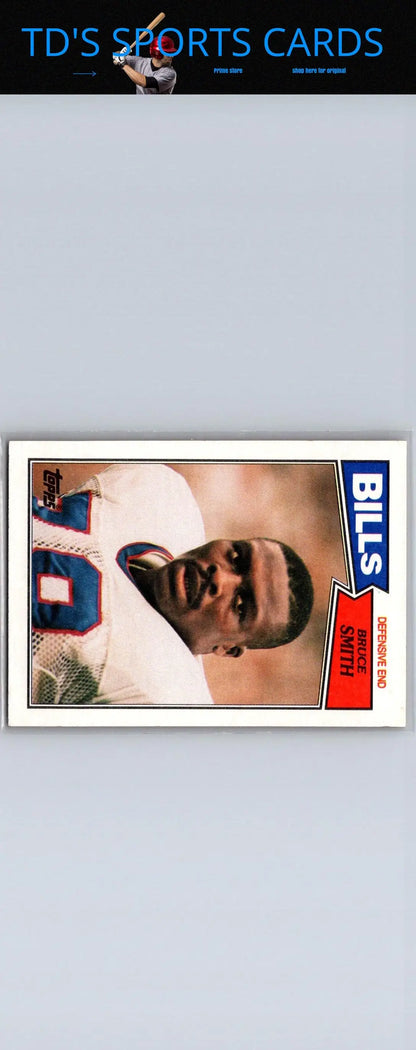 Bruce Smith 1987 Topps #369 trading card showcasing the legendary football player