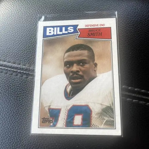 Sports trading card of Bruce Smith from the 1987 Topps HOF series
