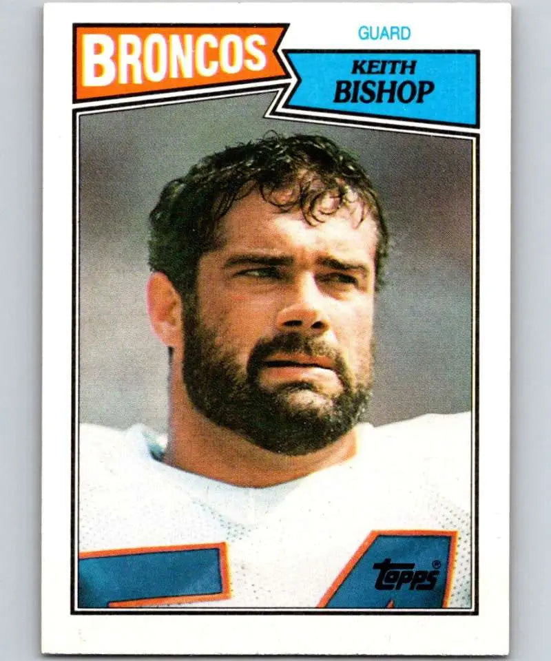 1987 Topps #37 Keith Bishop EX Excellent Denver Broncos Football Card - Football Card Single
